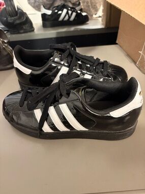Adidas Superstar patent leather
